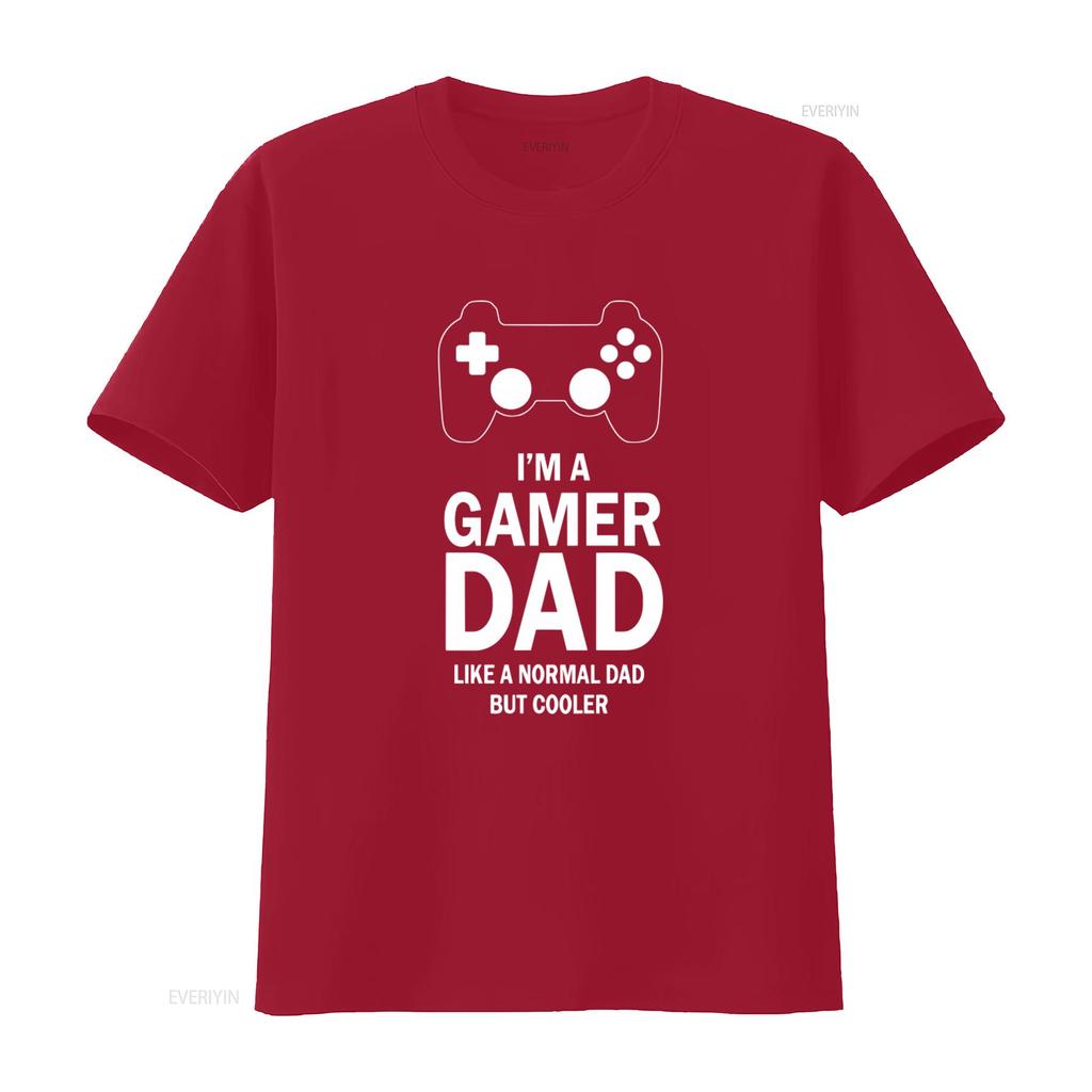 Gamer Dad T Shirt Im A Like Normal But Cooler Mens Fathers Day  vintage Washed Versatile graphic Top For Everyday Wear