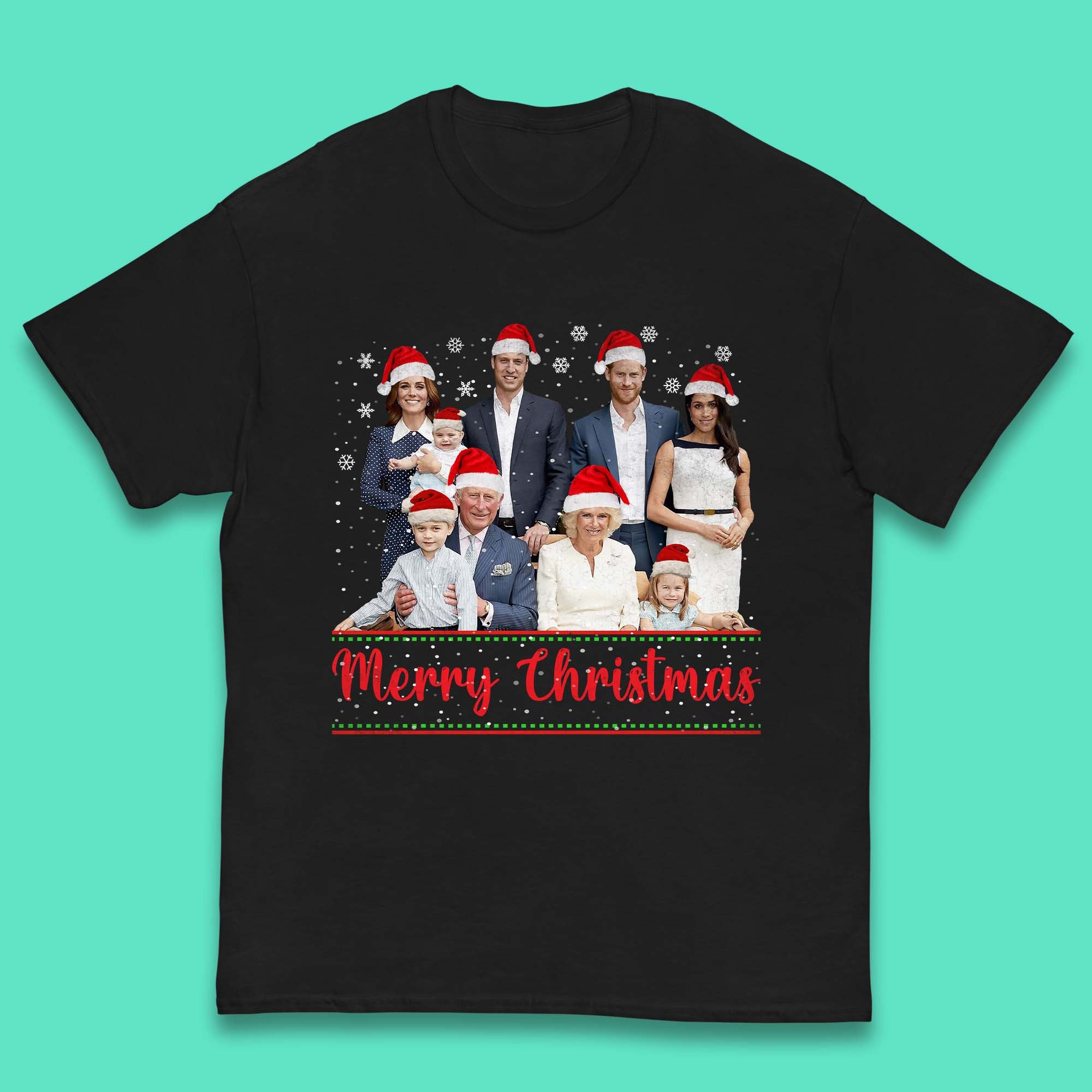 

British Royal Family Succession Christmas Kids T-Shirt 100