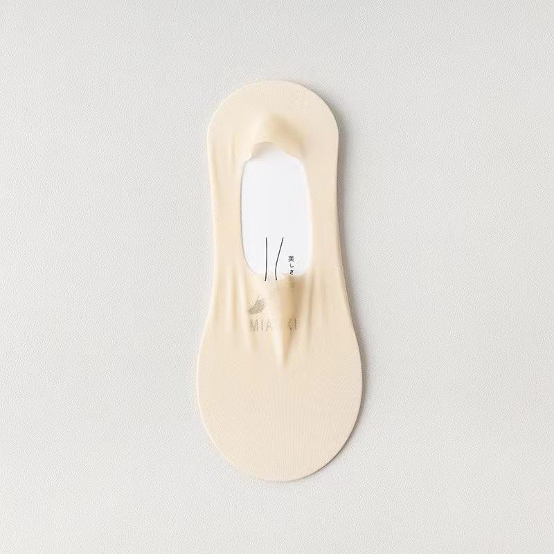 

1 пара летних невидимых противоскользящих носков, невидимые, ультратонкие, дышащие носки, однотонные, с низким вырезом, носки-лодочки 1 Pair телесный