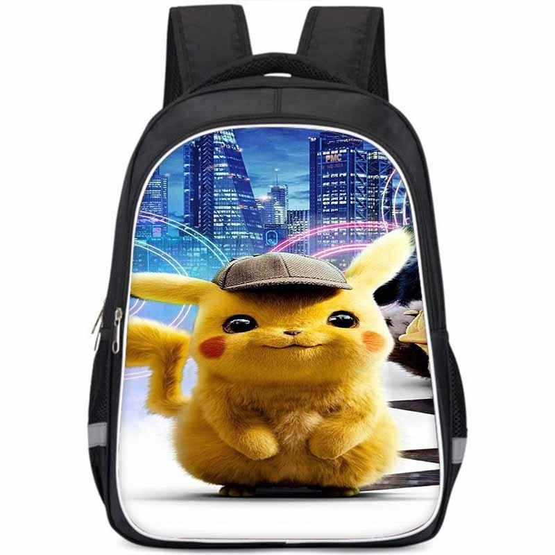 Pikachu Large Capacity Lightweight 3d Oxford Cloth Kids Backpack For School Education
