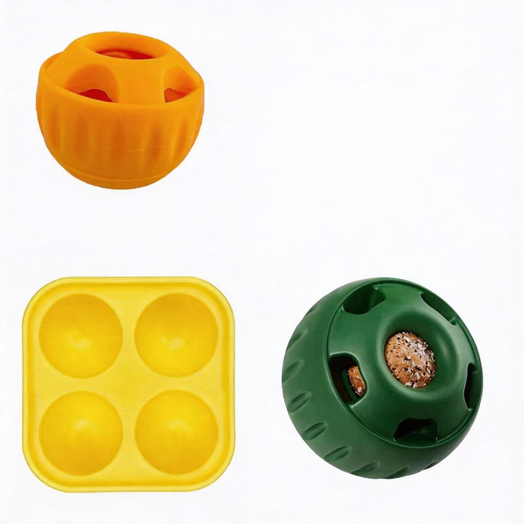 Interactive Dog Toys Mental Stimulation Silicone Treat Molds Healthy Pupsicle Enrichment Frozen Summer Cooler Chew Resistant