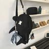 Shark backpack men's trendy brand niche design personality ugly cute breast bag creative backpack female college student funny schoolbag