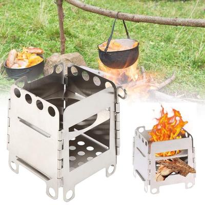 Camping Wooden Stove Portable Folding Lightweight Wooden Stove Lightweight Backpack Stove Outdoor Camping Cooking Travel Picnic