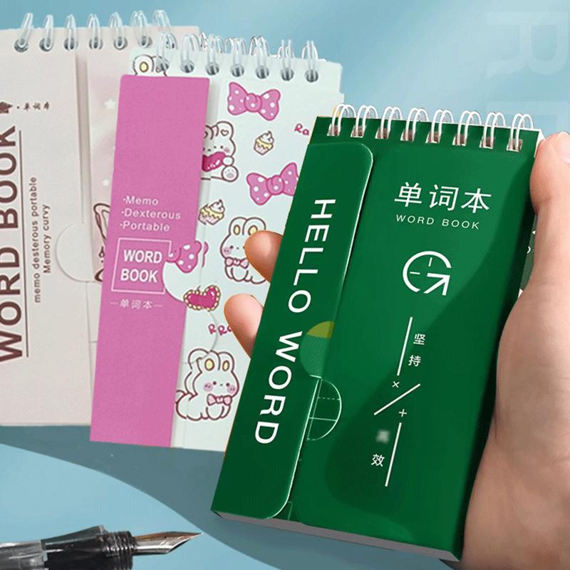 Portable Mini Notebook Pocket Vocabulary Word Book Spiral Notebook Languages Learning Word Check Book School Stationery