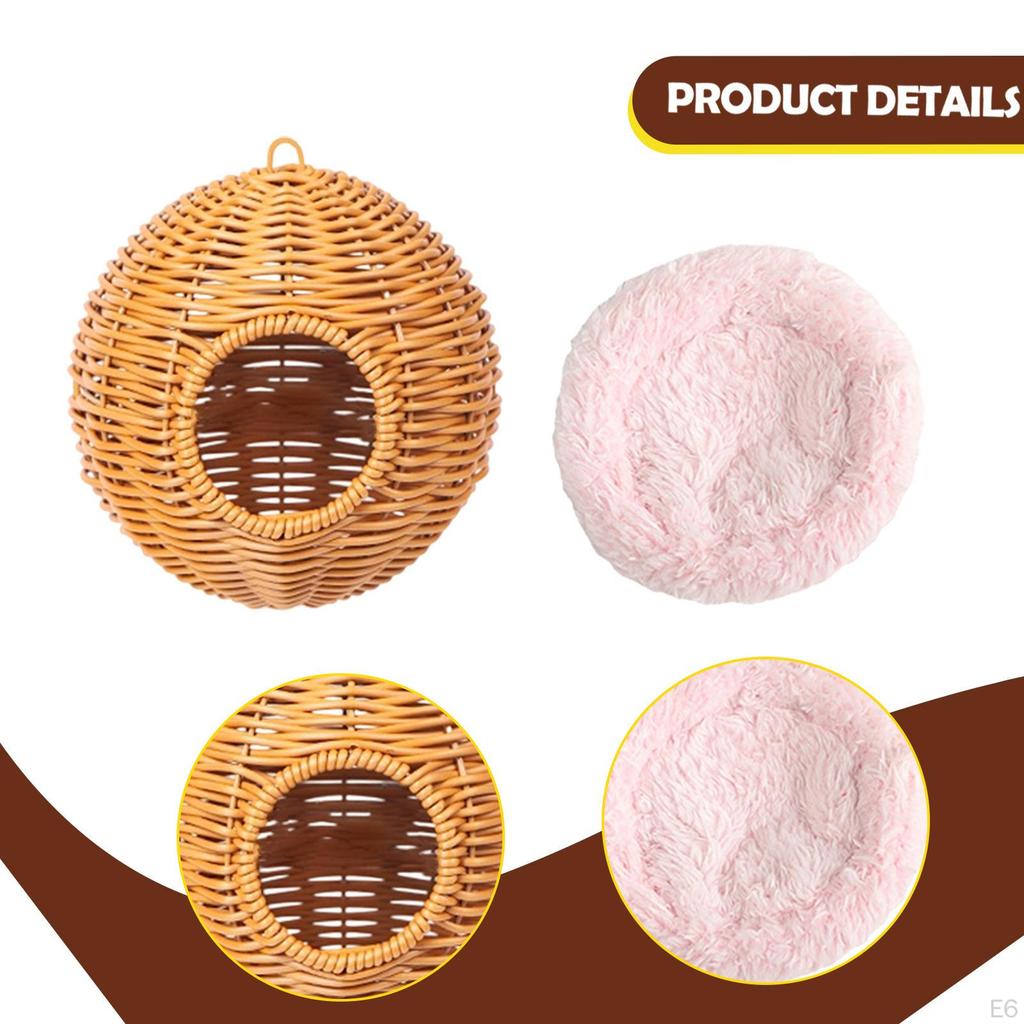 Papageien Hängeschaukel Unterschlupf Kolibris Kardinäle Handgewebtes Papageienhaus