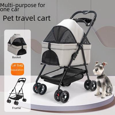 Lightweight and Foldable Pet Stroller for Small Dogs, Cats, and Teddy Bears, Ideal for Outdoor Travel