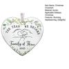 Das Jahr, in dem wir eine dreiköpfige Familie werden Ornament Herzförmiges Baby Erstes Weihnachtsornament Geschenke für neue Mutter und Vater für Eltern