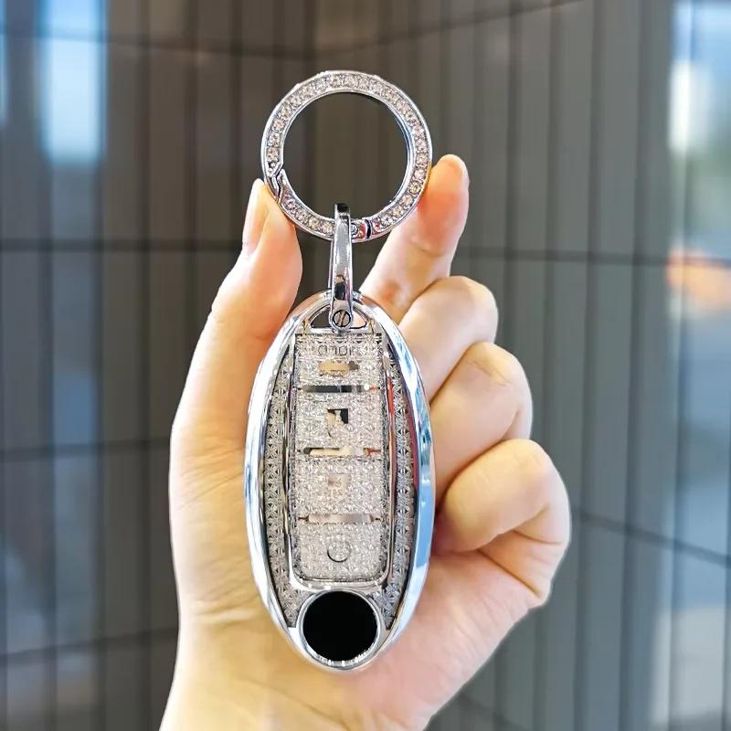 Suitable For Nissan 14Th Generation Classic Sylphy Keycase Tea Qashqai X-Trail Tiida Murano Sunny Keycover Key Shell Keychain