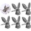 Easter Napkin Rings, 6 Pieces, Bunny-Shaped Napkin Holders, Cute Napkin Loops, Table Decoration for Parties, Weddings, Banquets