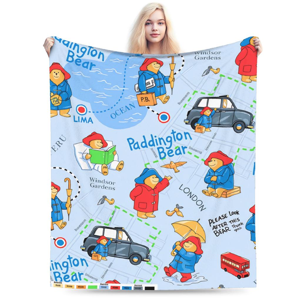 Großbritannien Paddington Super Warme Decke Braunbär Kinder Plüsch Überwurf Neuheit Outdoor Flanell Bettbezug Sofa Bettdecke