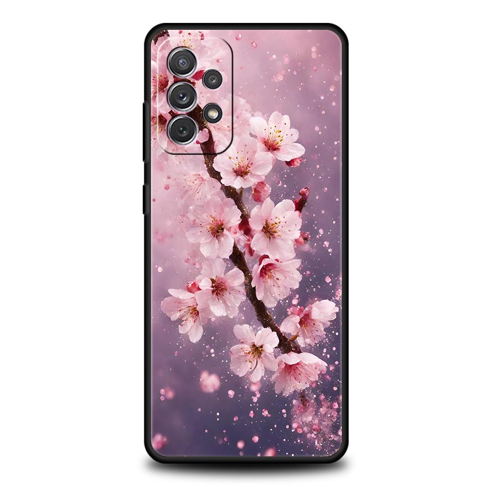 Cherry Blossoms Phone Case for Samsung Galaxy A15 A14 A25 A54 A34 A51 A71 A72 A73 A32 A52 A52S A11 A21S A31 A41 5G Soft Shell