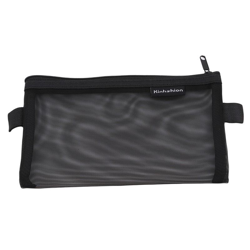 Simple Transparent Mesh Case Office Student Pencil Cases Nylon Kalem Kutusu School Supplies Pen Box