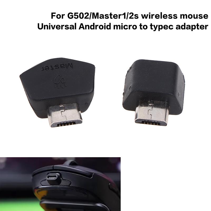 USB Micro to Type-C Adapter for G502/Master Wireless Mouse - Universal Head Replacement Repair Parts for Android