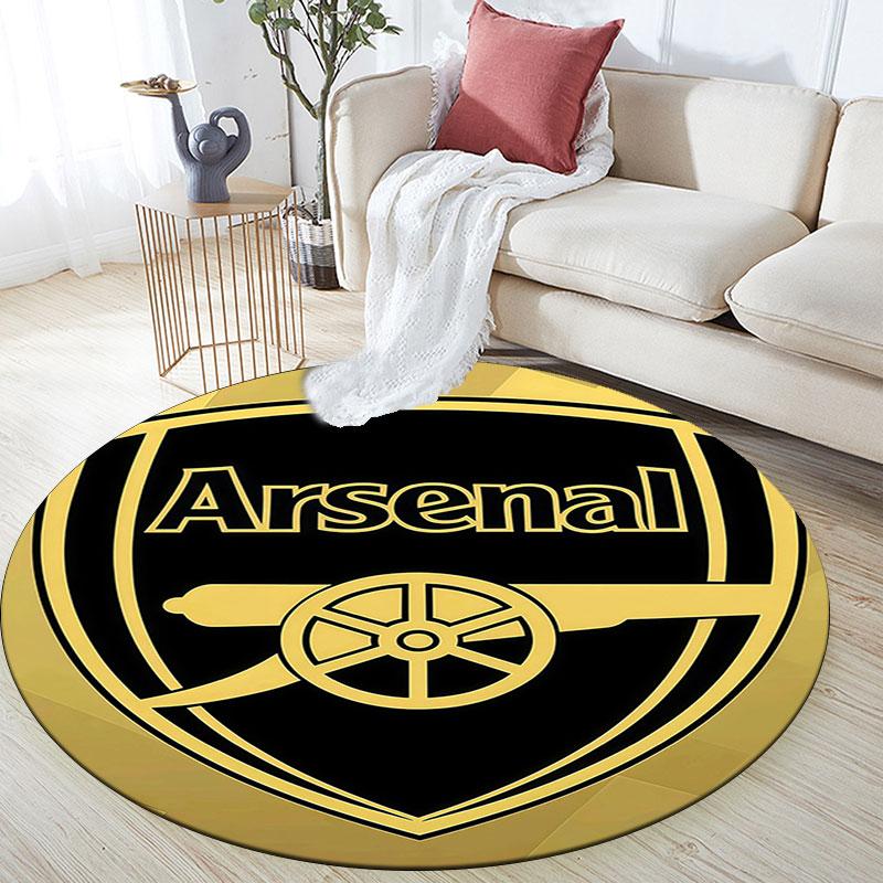Arsenal Pattern Round rug,Carpet Rug for Living Room Bedroom Playroom ,Non-slip Floor Mat,Holiday Gifts and Birthday Gifts.