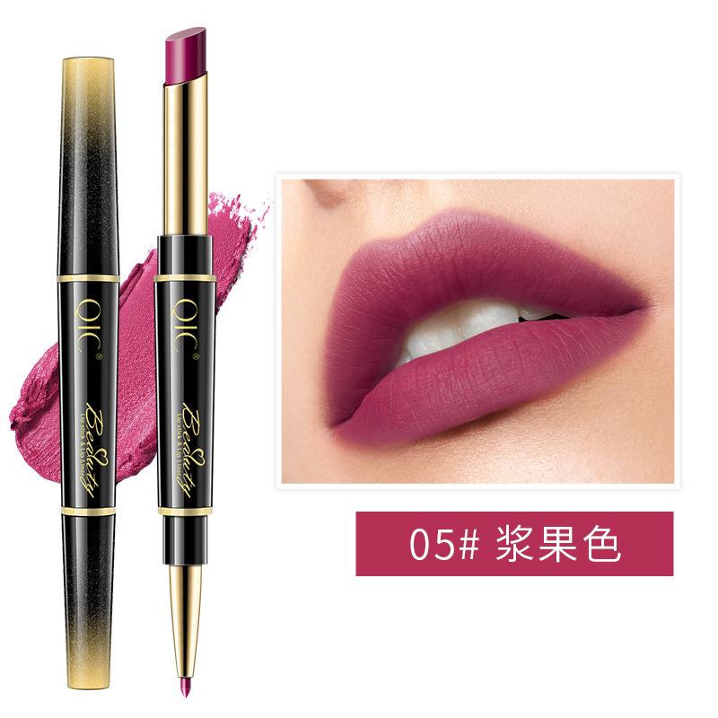 Lipstick, Lip Liner, Double-Ended Two-In-One Live Broadcast, Recommended Makeup, Rotating Lip Liner, Hook Line Drawing Lipstick
