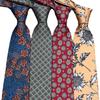 Rael Men'S Tie Business Dress 8Cm Printed Polyester Tie, Flower Casual Professional Tie