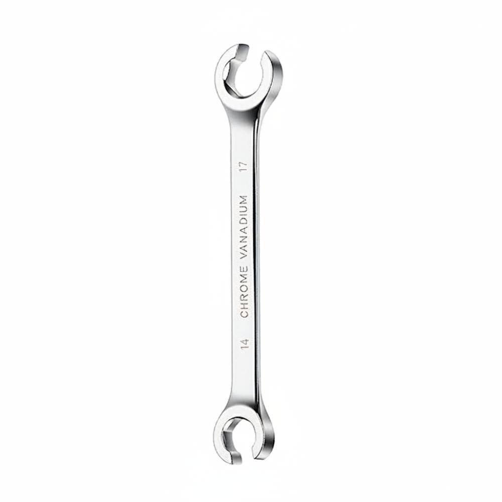 Hand Tool 8-19mm Flare Nut Wrench Mirror Finish Open Ring Brake Line Wrench Double Head High Torque Wrench Car Repair