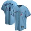 2026 Toronto Blue Jays 27 Baseball Jersey Loose Fit Button-Up Short Sleeve V-Neck Cotton Shirt Men