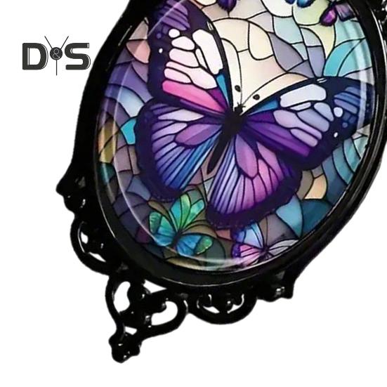 Naszyjnik z motylem dla kobiet Retro Alloy Fioletowy naszyjnik z motylem Biżuteria damska Prezent na randkę Codzienny ubiór