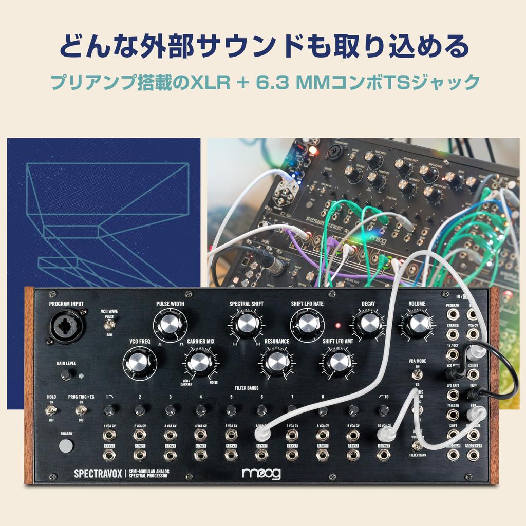 MOOG Spectravox Analog Spectral Processor Analog Oscillator Patchbay and Headphone Output Filterbank/Vocoder Semi-modular 3.5mm