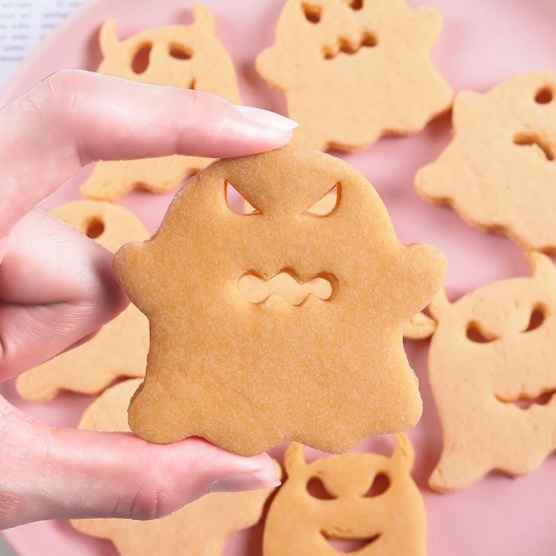 Diy Ghost Face Halloween Cookie Cutter Set Biscuit Mold Fondant Embosser Stamps Halloween Party Cake Decorating Tools
