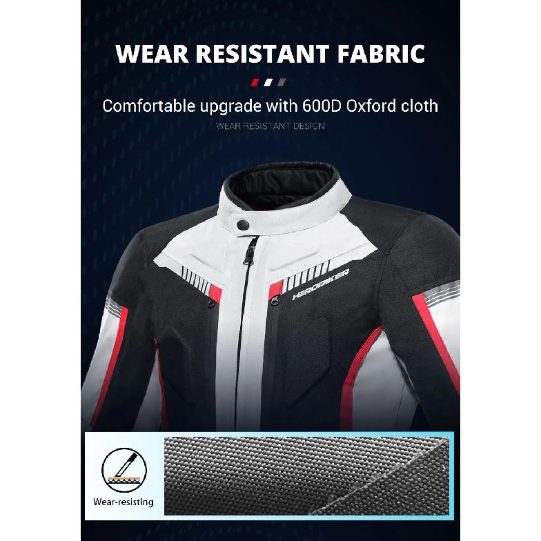 HEROBIKER Waterproof Motorcycle Jacket Man Racing Jacket Wearable Motorcycle Pants Moto Clothing With EVA Protection