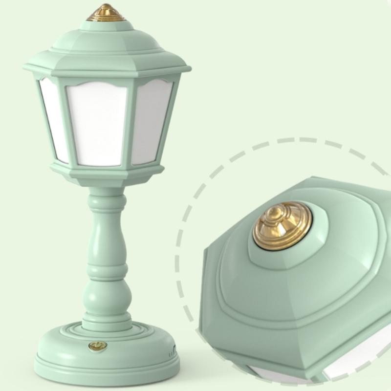 Desk Decor Retro Lamp USB Charging Table Lamp Mini Street Lamps Design Night Lights Touch-Dimmable Bedside Desk Light