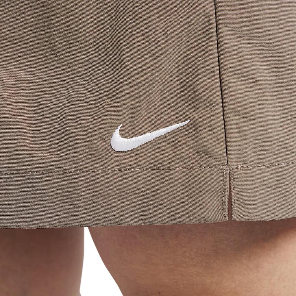 Nike Sportswear Woven Everything Simple Comfortable Fashion Lace-Up Five-Point Casual Shorts Women Shorts Mink-Brown White HJ1398-214