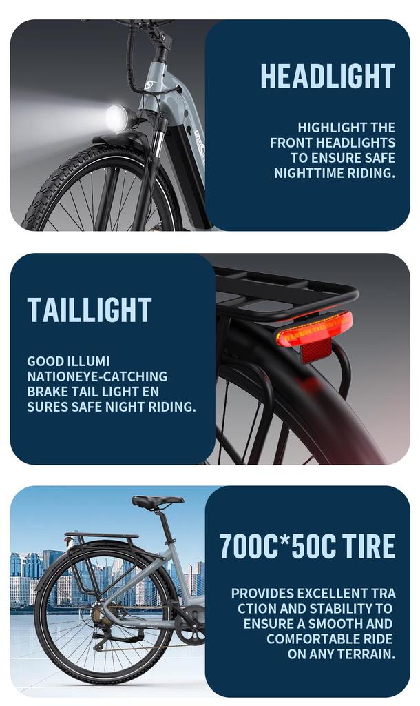 ONESPORT OT05 Pro E-Bike 250W Motor, 140km Range, 36V 22.5Ah Battery, Hydraulic Brakes & Lightweight