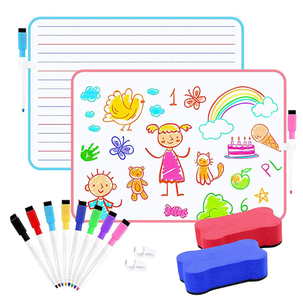 Double Sided Whiteboard Magnetic Whiteboard Dry Erase White Board with Lines Ruled Writing Board for Office School Home