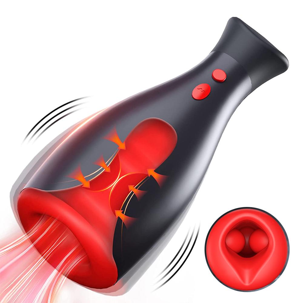 Automatic Inflatable Male Masturbator Cup Vibration Deep Throat Blowjob Sex Machine Adult Sex Toys for Men Penis Masturbation