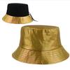 Leder Leuchtender Eimerhut Einseitig Glänzend Sonnenhut Laser Regenbogen Fischerhut Outdoor Reisen