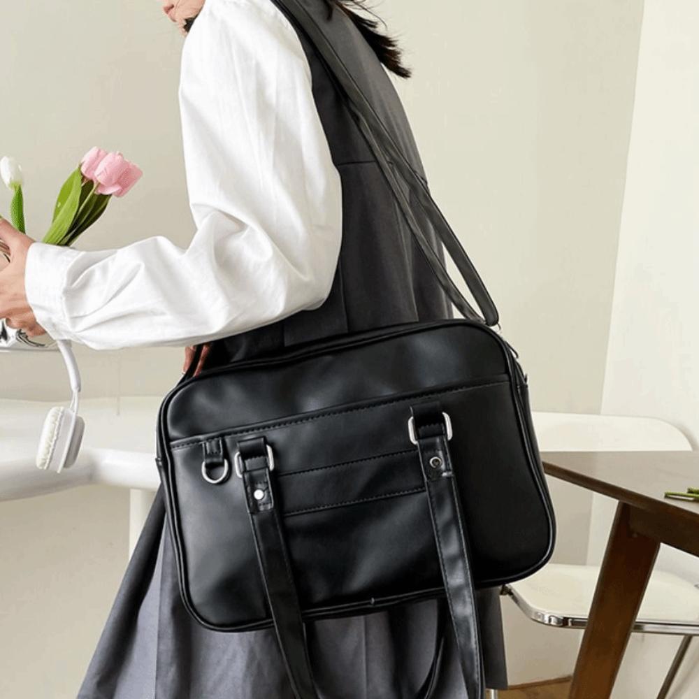 PU Leather JK Uniform Bag Korean Style School Handbag Cute Preppy Style Shoulder Bag  Girls/Female