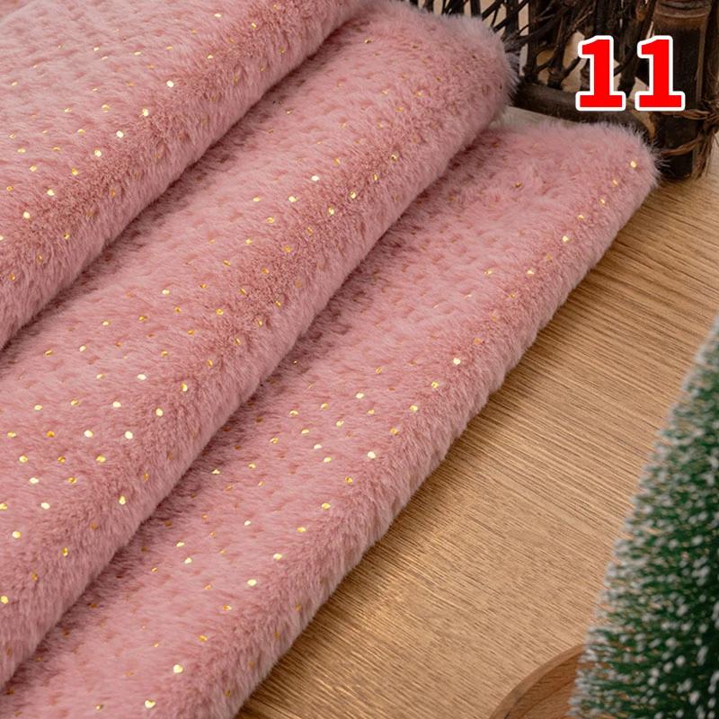160X50Cm Pv Velvet Gilded Snowflake Velvet Fabric for Christmas Decoration Pillow Cover Women's Hoodie Handmade Diy Sewing Cloth