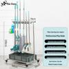 Yidashang No-Drill Stainless Steel Mop & Broom Holder