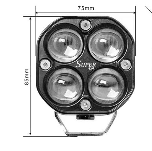 3 Inch 40W Square Car LED Work Light 5D Lens Yellow White Dual Color High Low Beam Bumper Fog Inspection Spotlight