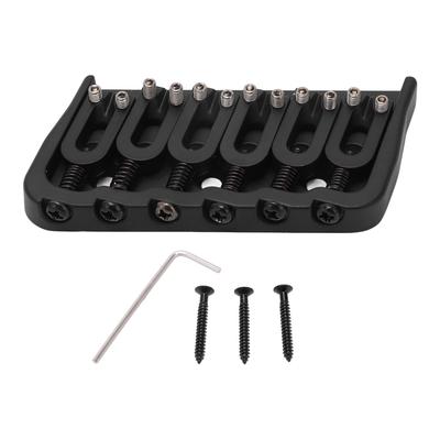 Chevalet de Guitare 6 Cordes Métal 10,8 mm Espacement des Cordes Chevalet de Guitare Délicat Noir