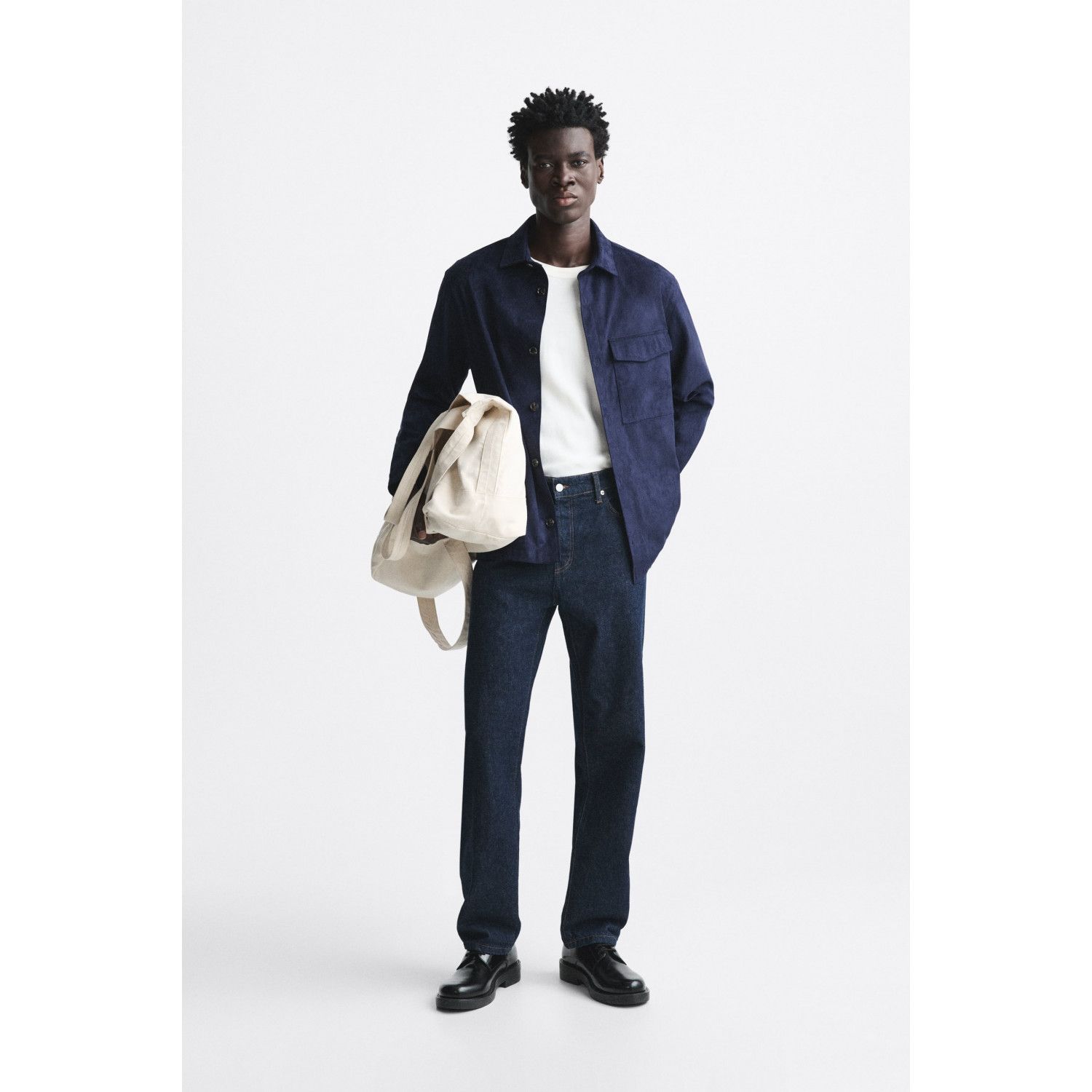 

FAUX SUEDE OVERSHIRT