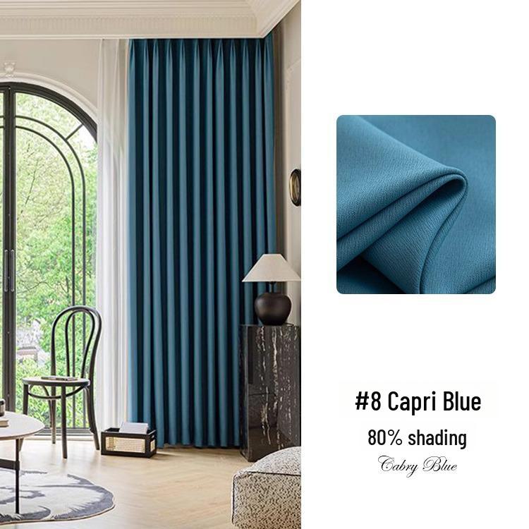 High-Grade Cream Blackout Bedroom Curtain: Simple, Luxurious Light-Blocking Fabric