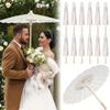 60cm Oiled Paper Umbrellas Chinese Wooden Handle White Paper Umbrella Parasol DIY Rustic Photography Props for Party Wedding