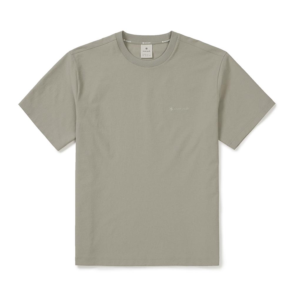 [Snowpeak] Classic Woven Short-Sleeve T-Shirt Fog Gray (S25MUTTS16)
