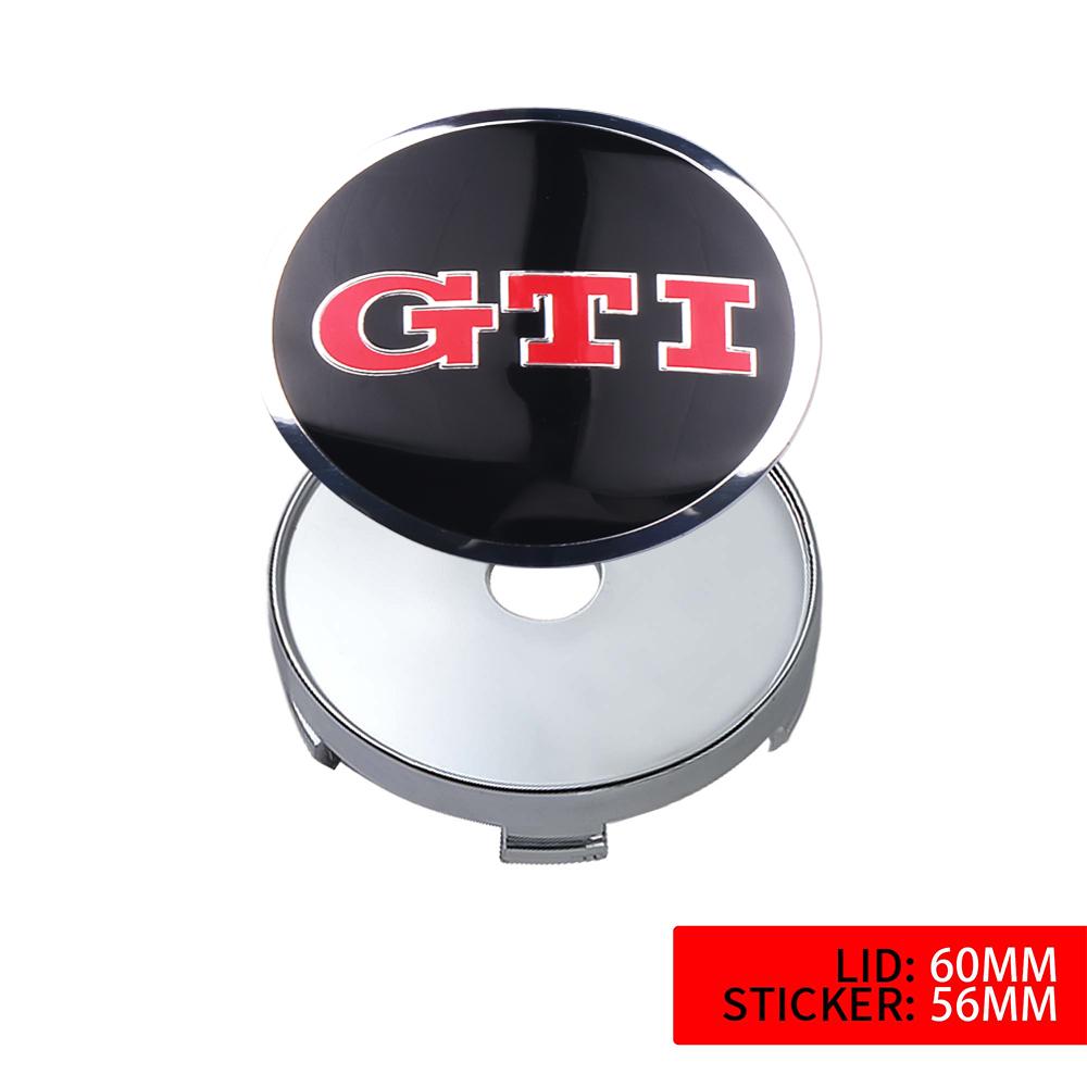 4Pcs 56MM Car Wheel Center Hub Cap Stickers For VW GTI Golf Polo Passat Mk6 MK7 Tiguan R32 RLine Magotan Jetta Bora Beetle Trunk