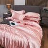 Luxury Satin Bedding Set King Queen Size Bed Cover Flat Sheet Pillowcase for Sleep Home Decro Mulberry Silk Bed Sets