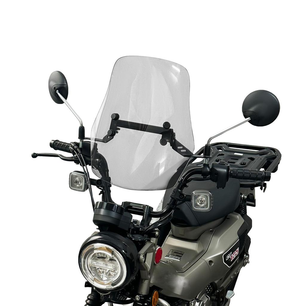Yoothi Compatible Windshield for Honda Trail Hunter and CT125 CT125 Motorcycle Wind Motorcycle Modification Wind Hunter Cub CT125 Windshield Smoke
