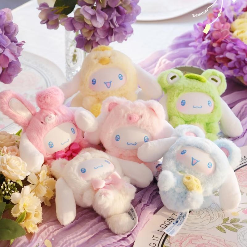 TOPTOY Cinnamoroll Tierparty Serie Vinyl Plüsch Trendiges Spielzeug Figur Schreibtisch Dekoration Plüschtier Geschenk für Erwachsene