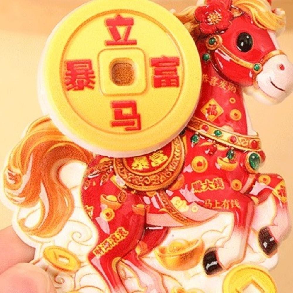 Cartoon Neujahr Magnetsticker Traditioneller Glücks-Magnetsticker Jahr des Pferdes