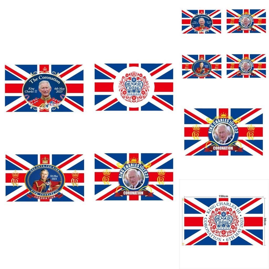 Wufudtp Charles Iii Flag Background Cloth 90x150cm Outdoor Union Jack Flag