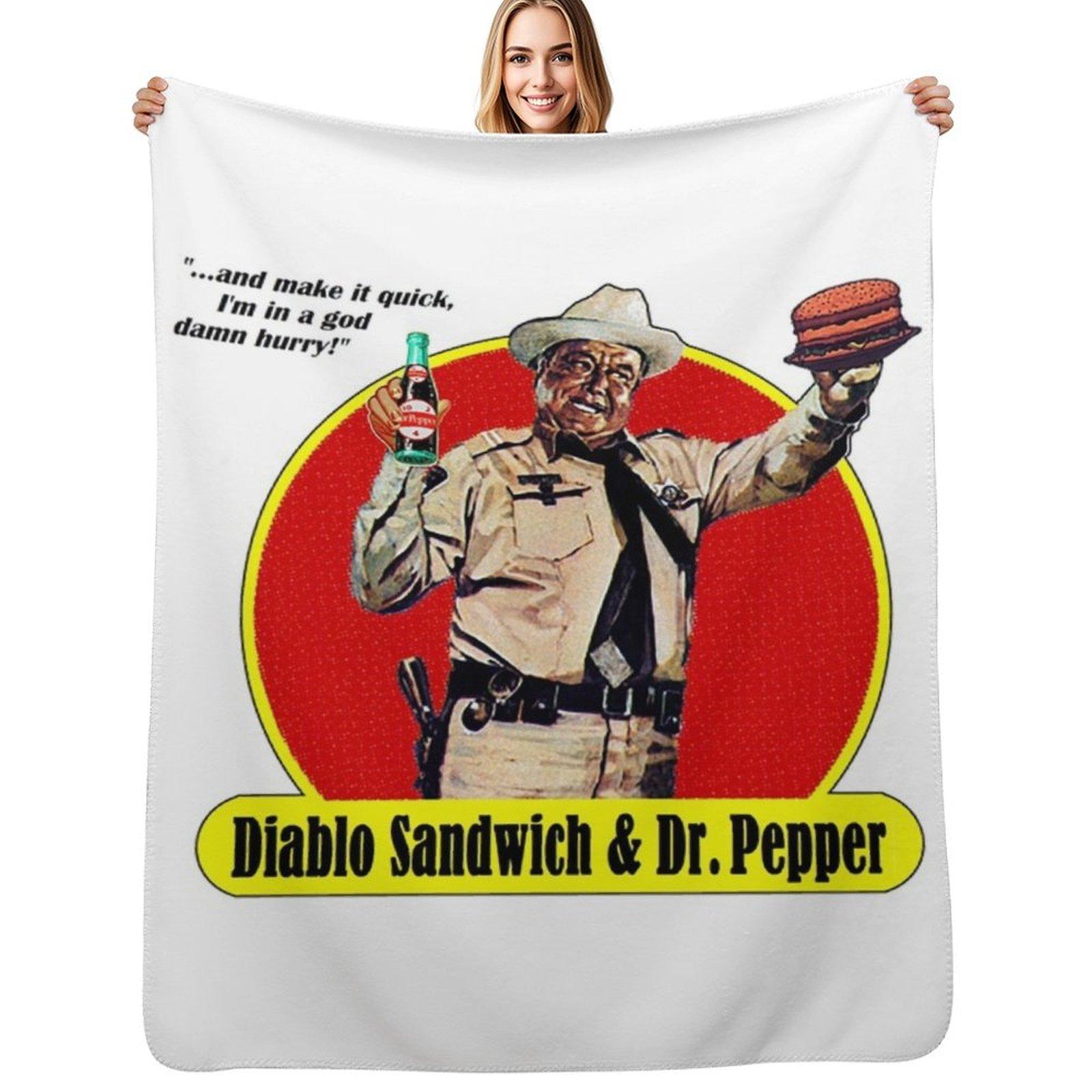 

Smokey And The Bandit TShirtDIABLO SANDWICH DR PEPPER Throw Blanket No Pilling Soft Warm Blanket for Bed 75x100cm