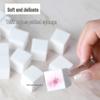 Nail Art Gradient Gel Sponge Tool Set: Ombre Blush Square Pen with Mini Tofu Block