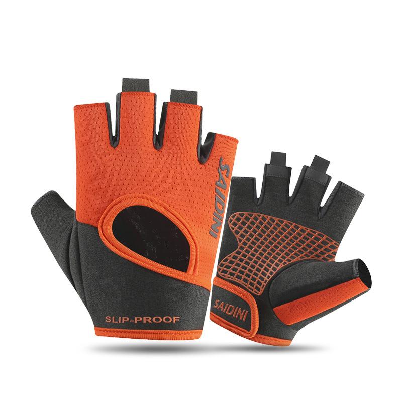 

Дышащие перчатки с гантелями для тренажерного зала с половиной пальца, мужские и женские спортивные перчатки для бодибилдинга и кроссфита для езды на велосипеде, противоскользящие M